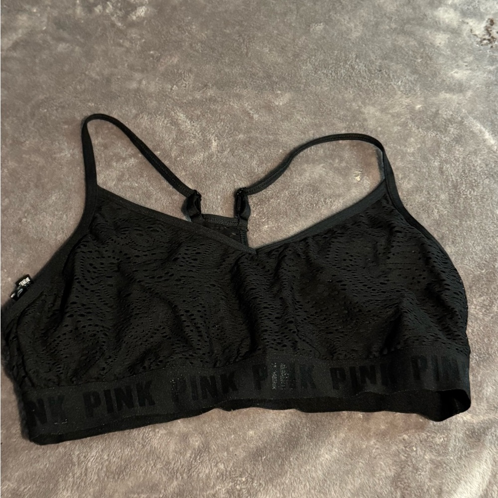 PINK Victoria's Secret Black Lace Bralette